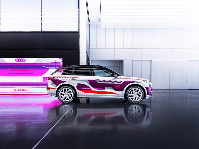 2023 Audi Q6 e-tron in a display room