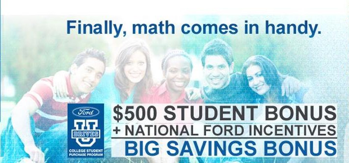 College Student Purchasing Program Experience discounts with the College Student Purchasing Program at Auffenberg Ford O'Fallon