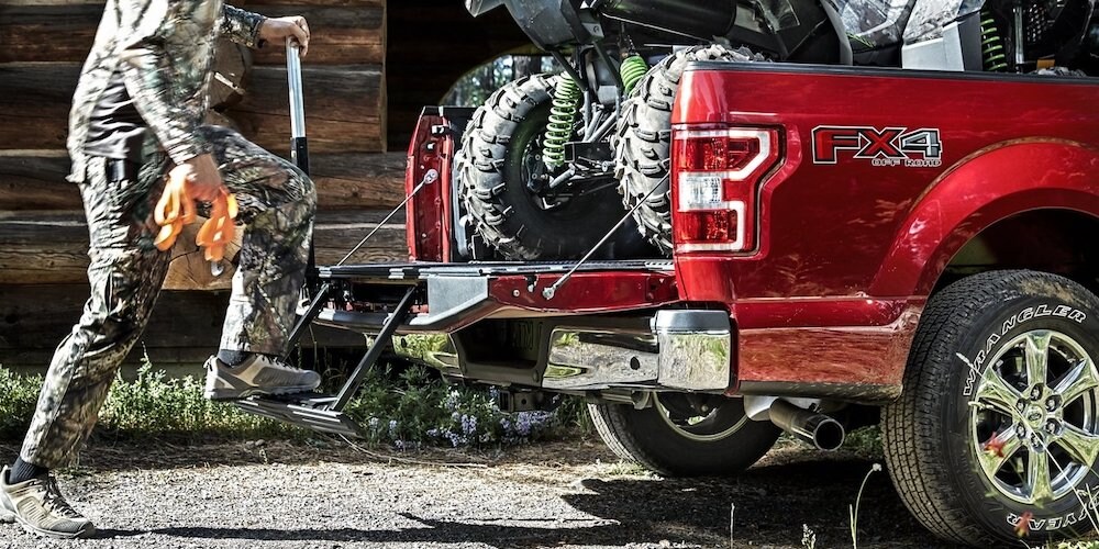 Red F-150 with Off-Road Gear