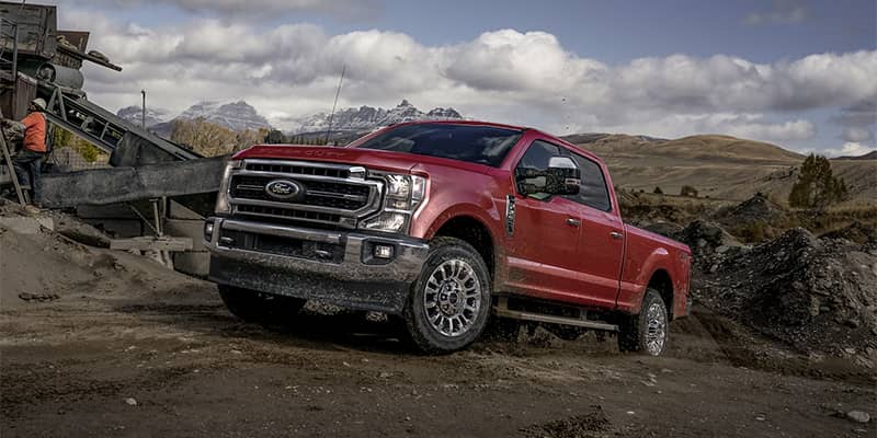 Ford Super Duty Parked at Job Site