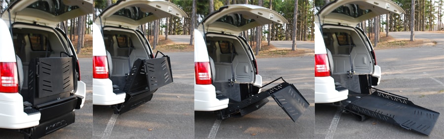 rear entry wheelchair van power electric ramp