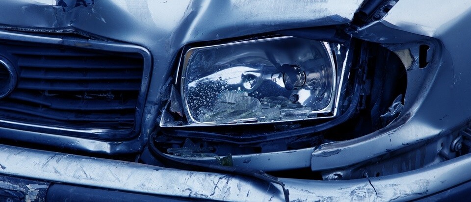 Damaged Headlight For Auto Body Repair - Chandler, AZ