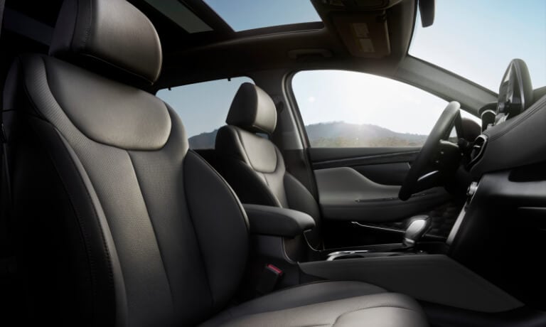 2020 Hyundai SantaFe interior front seats view from the passanger side