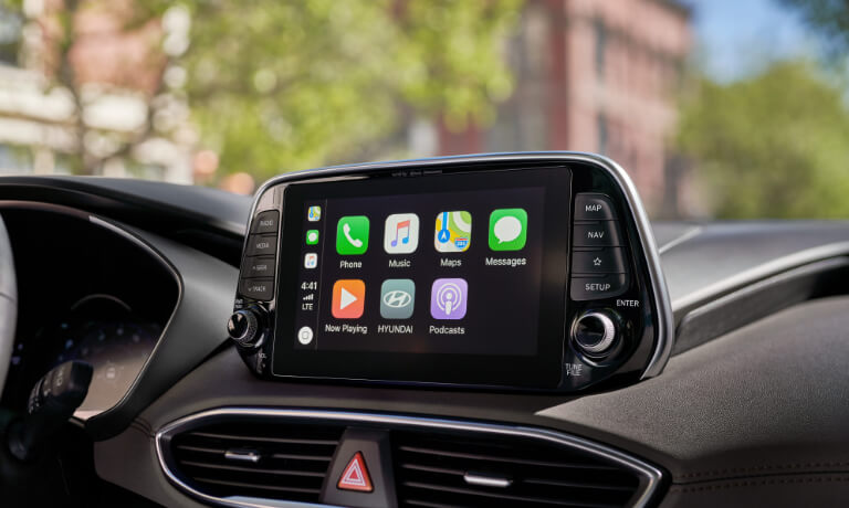 2020 Hyundai SantaFe close up of the touch screen