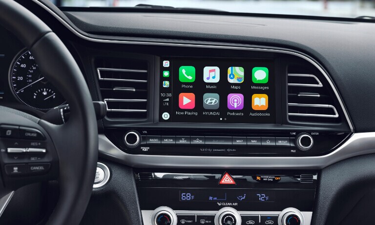 2020 Hyundai Elantra interior close up of the front dash