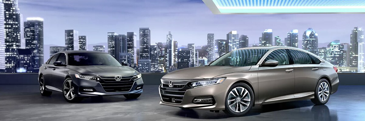 Product shot featuring hybrid vehicles by Honda available at AutoFair Honda of Manchester.
