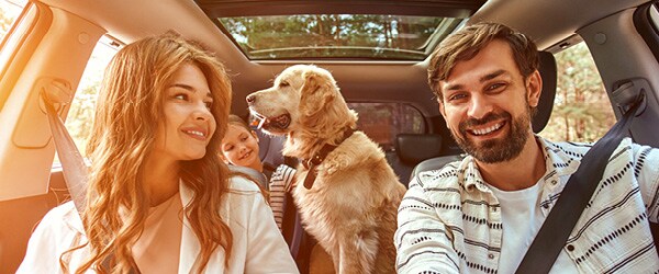 Happy Family Happy family in a car