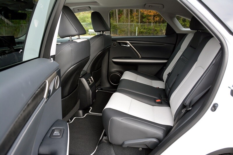 Rear seats of the Lexus RX 450h