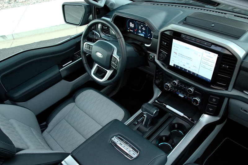 Interior view of the Ford F-150 Hybrid