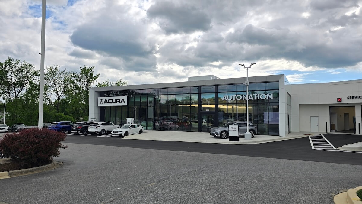 Exterior view of AutoNation Acura Hunt Valley, an Acura dealer near Bethesda