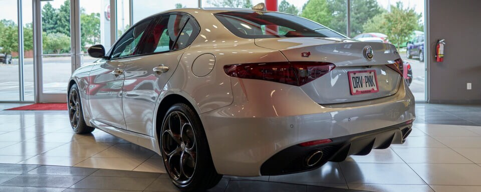 AutoNation Alfa Romeo North Denver Finance Center & Showroom AutoNation Alfa Romeo North Denver finance center and showroom with a new Alfa Romeo for sale