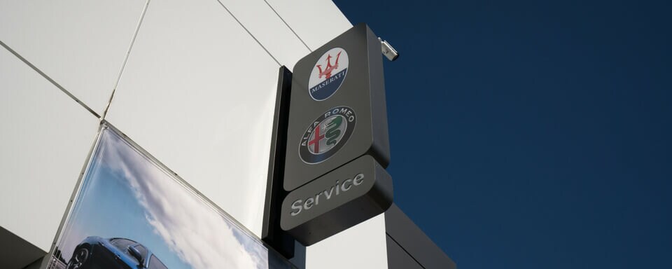 Alfa Romeo Stevens Creek Service Center Alfa Romeo Stevens Creek service center sign