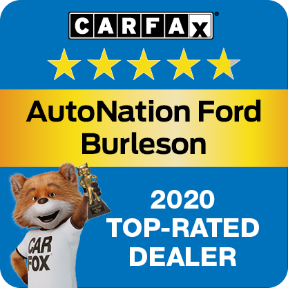 AutoNation Ford Burleson Recognized as a CARFAX Top-Rated Dealer 2020 CARFAX Top-Rated Dealer badge
