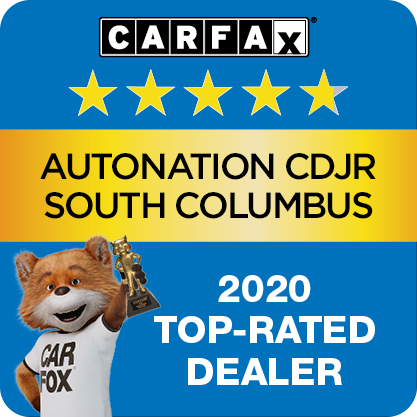 AutoNation Chrysler Dodge Jeep Ram South Columbus Recognized as a CARFAX Top-Rated Dealer 2020 CARFAX Top-Rated Dealer badge