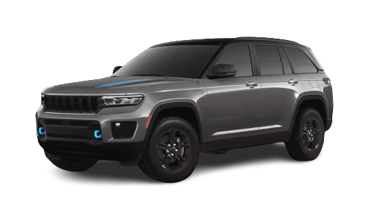 Learn about the color options of the Jeep Grand Cherokee Jeep Grand Cherokee in Baltic Gray Metallic & Black