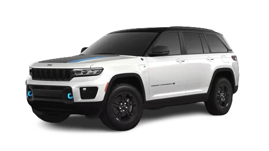 Learn about the color options of the Jeep Grand Cherokee Jeep Grand Cherokee in Bright White & Black