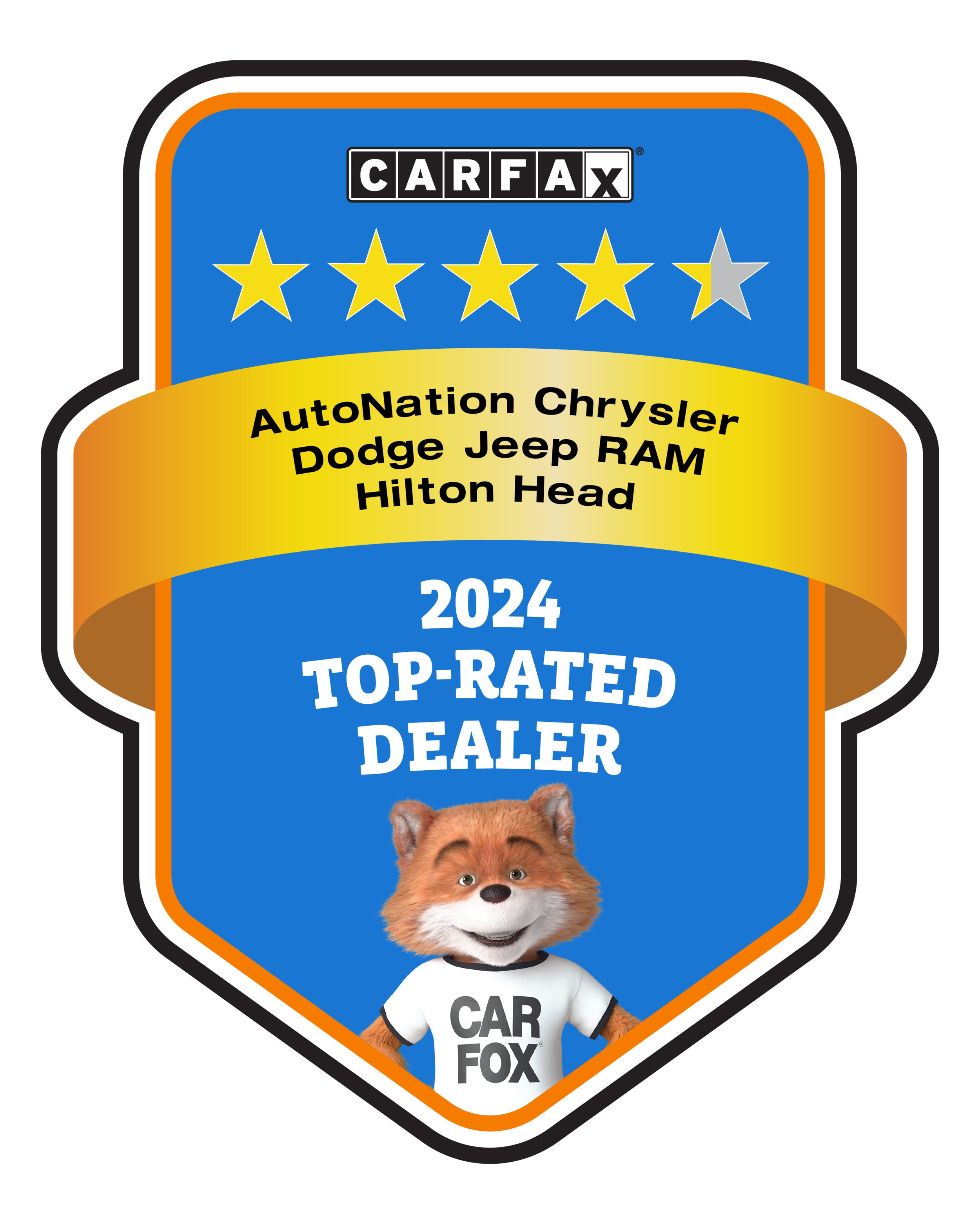 AutoNation Chrysler Dodge Jeep Ram Bellevue Recognized as a CARFAX Top-Rated Dealer 2024 CARFAX Top-Rated Dealer badge