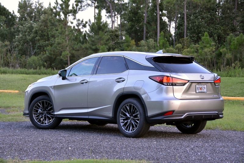 Exterior view of the 2020 Lexus RX 450h F Sport
