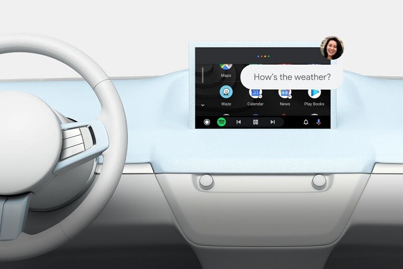 Android auto feature screenshot of chat app Android Auto feature screenshot