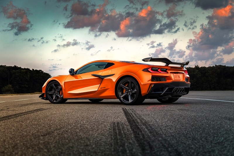 Track Terror: First Look at the 2023 Corvette Z06 Rear view of Corvette Z06