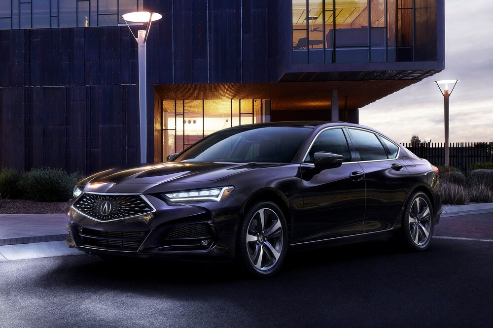 Get power and performance in the Acura TLX, a great AWD sedan to find used Exterior view of the Acura TLX