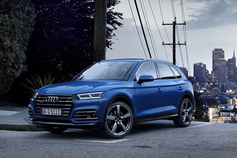 Learn more about the Audi CPO Program Image of a blue Audi SUV