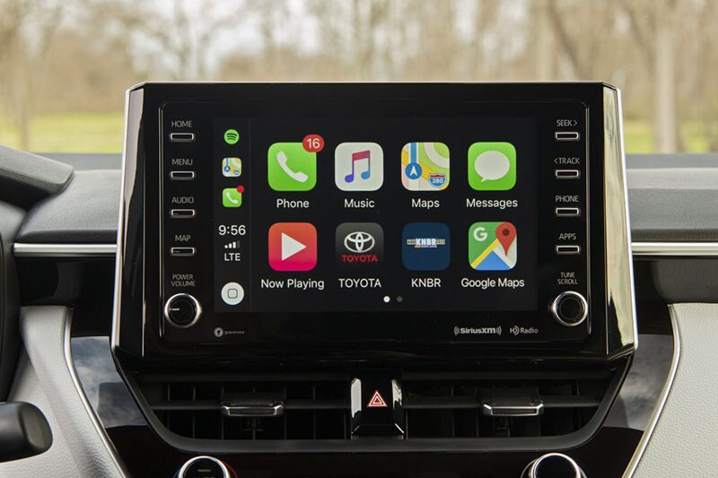 Toyota Corolla Infotainment View of infotainment screen in Toyota Corolla