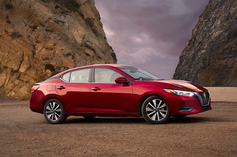 Exterior view of the Nissan Sentra