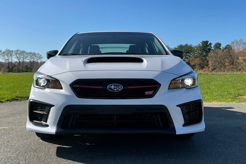 View of the safety features of the 2020 Subaru WRX STI Series White