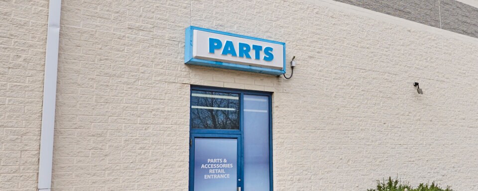 Ford Parts For Sale near Cleveland Exterior view of the parts center at AutoNation Ford East