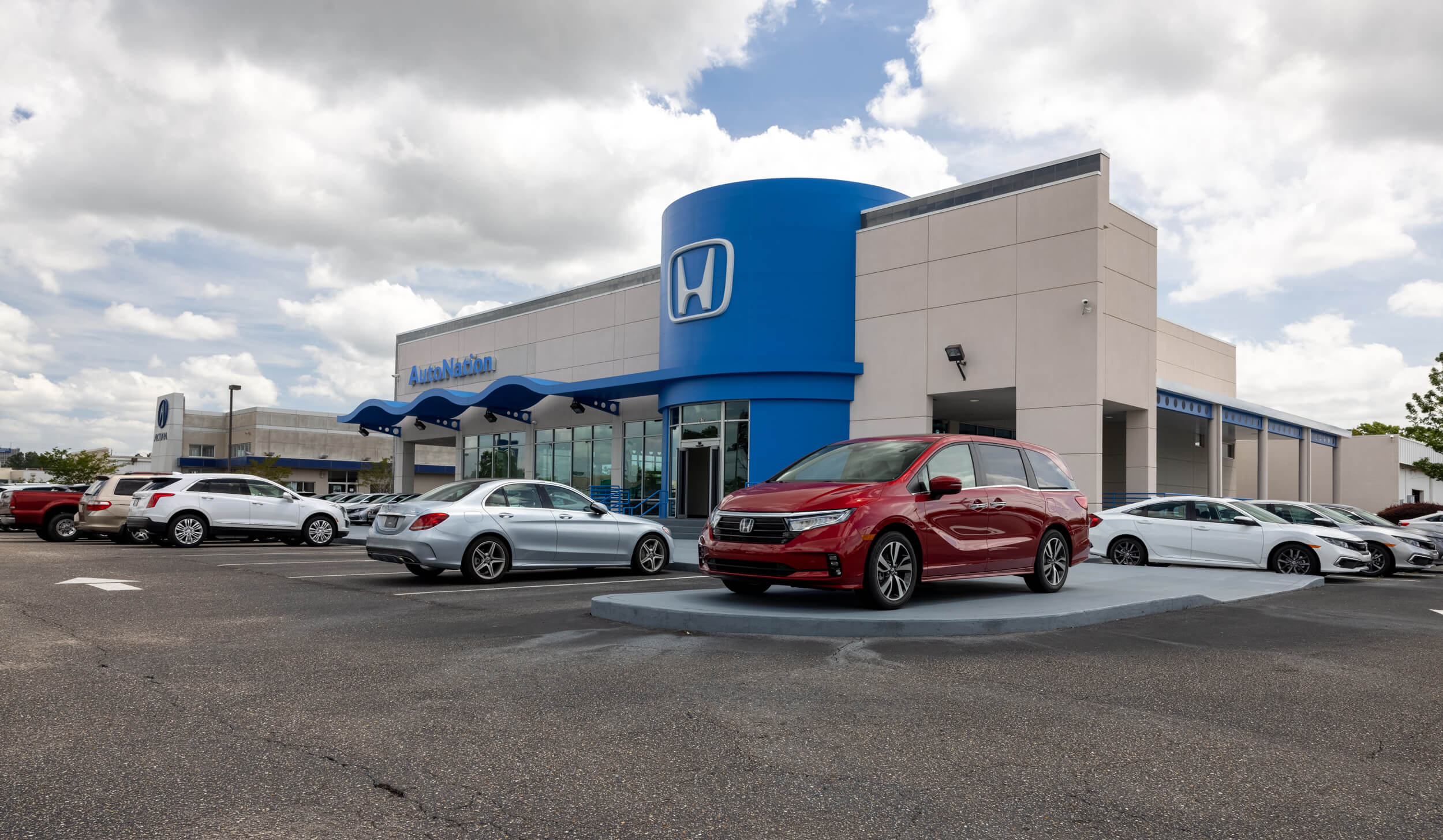 AutoNation Honda at Bel Air Mall sells, services, and finances Honda cars, trucks, and SUVs near you Exterior view of the AutoNation Honda at Bel Air Mall facility