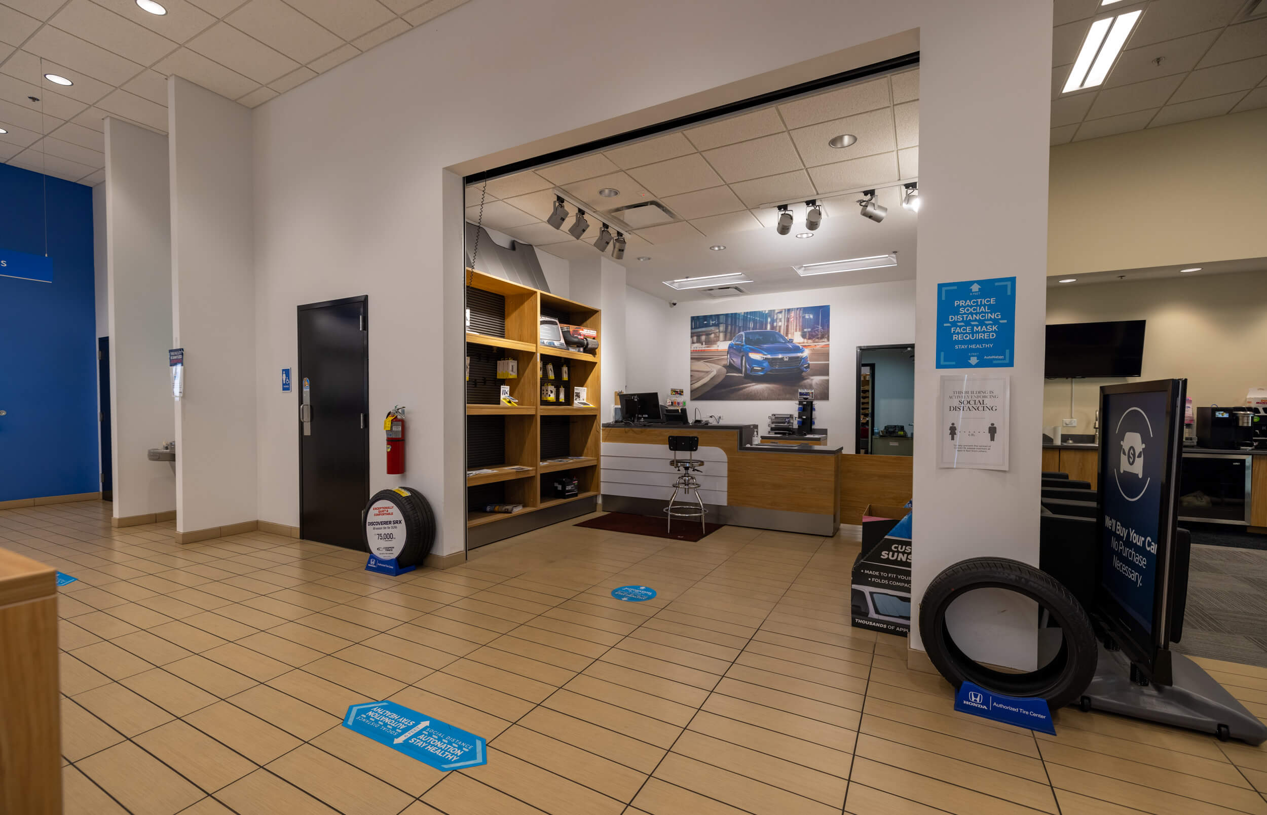 Get genuine Honda parts near you at AutoNation Honda Columbus Interior view of the parts counter at AutoNation Honda Columbus