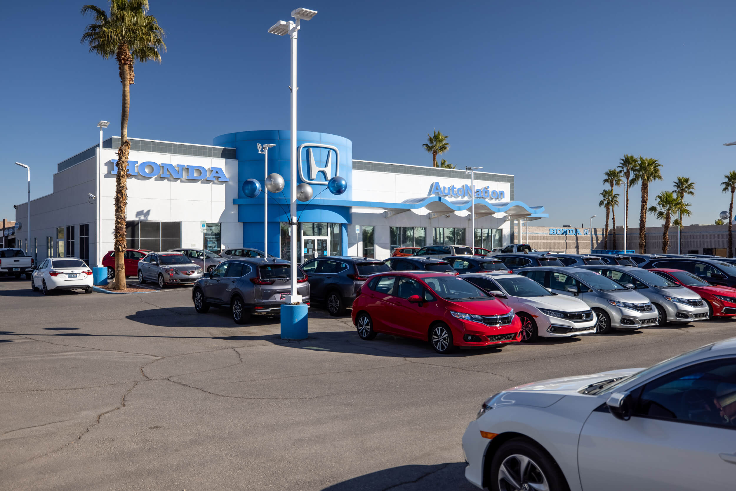 AutoNation Honda East Las Vegas offers Honda sales and service in the Las Vegas, NV area Exterior view of AutoNation Honda East Las Vegas