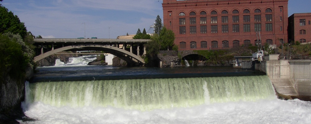 View of Spokane River near Millwood, WA View of Spokane River near Millwood, WA
