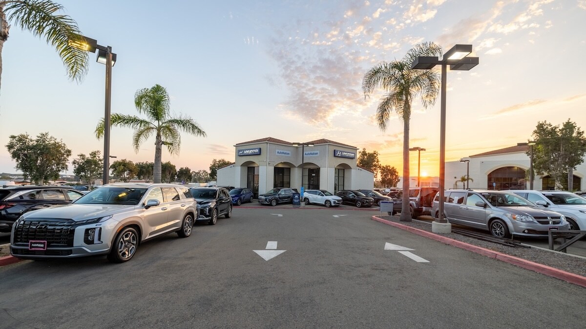 Exterior view of AutoNation Hyundai Carlsbad, a Hyundai dealer near Temecula