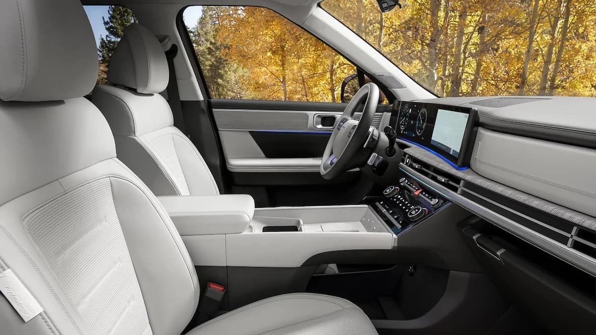 Interior view of the new Hyundai Sante Fe