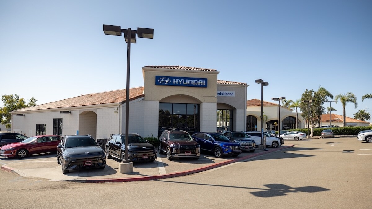 Exterior view of AutoNation Hyundai Carlsbad, a Hyundai dealer near Escondido