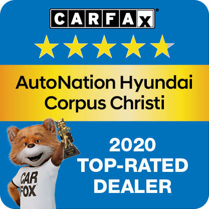 AutoNation Hyundai Corpus Christi Recognized as a CARFAX Top-Rated Dealer 2020 CARFAX Top-Rated Dealer badge