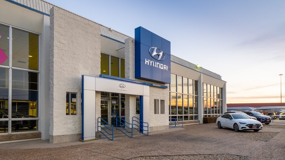 Exterior view of AutoNation Hyundai North Richland Hills, a Hyundai dealer near Arlington