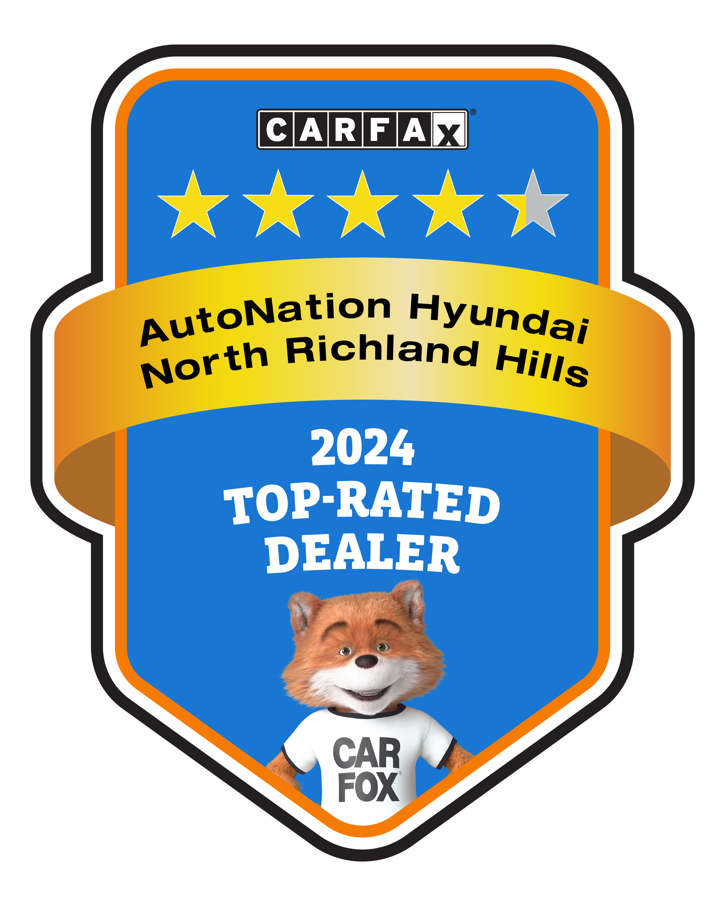 AutoNation Hyundai North Richland Hills CARFAX Top-Rated Dealer badge