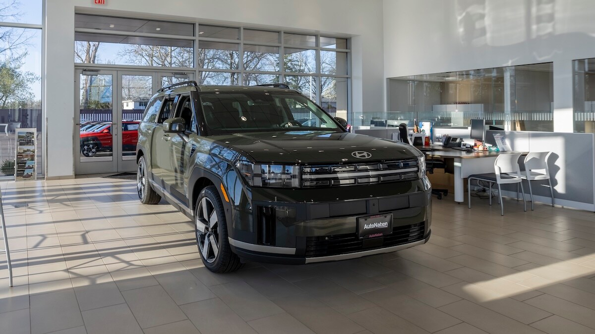 New Hyundai in the showroom at AutoNation Hyundai O'Hare