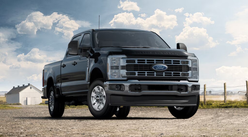 Ford Crew Cab A Black Ford F-250 Crew Cab