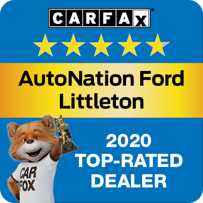 AutoNation Ford Littleton Recognized as a CARFAX Top-Rated Dealer 2020 CARFAX Top-Rated Dealer badge