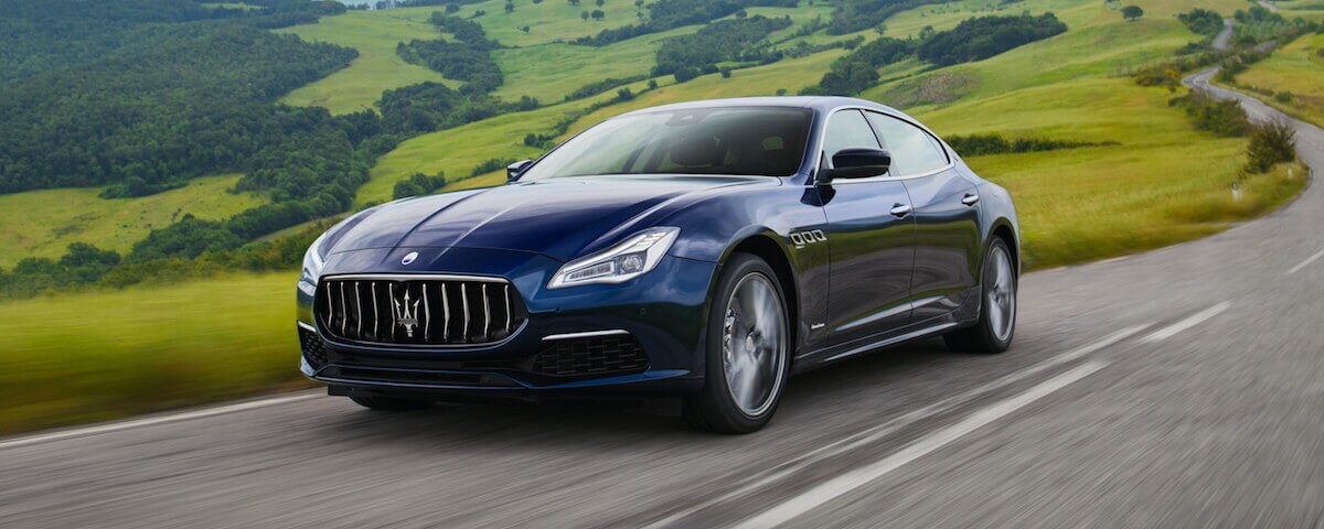 Maserati Integrated Vehicle Control Maserati Quattroporte on twisty road
