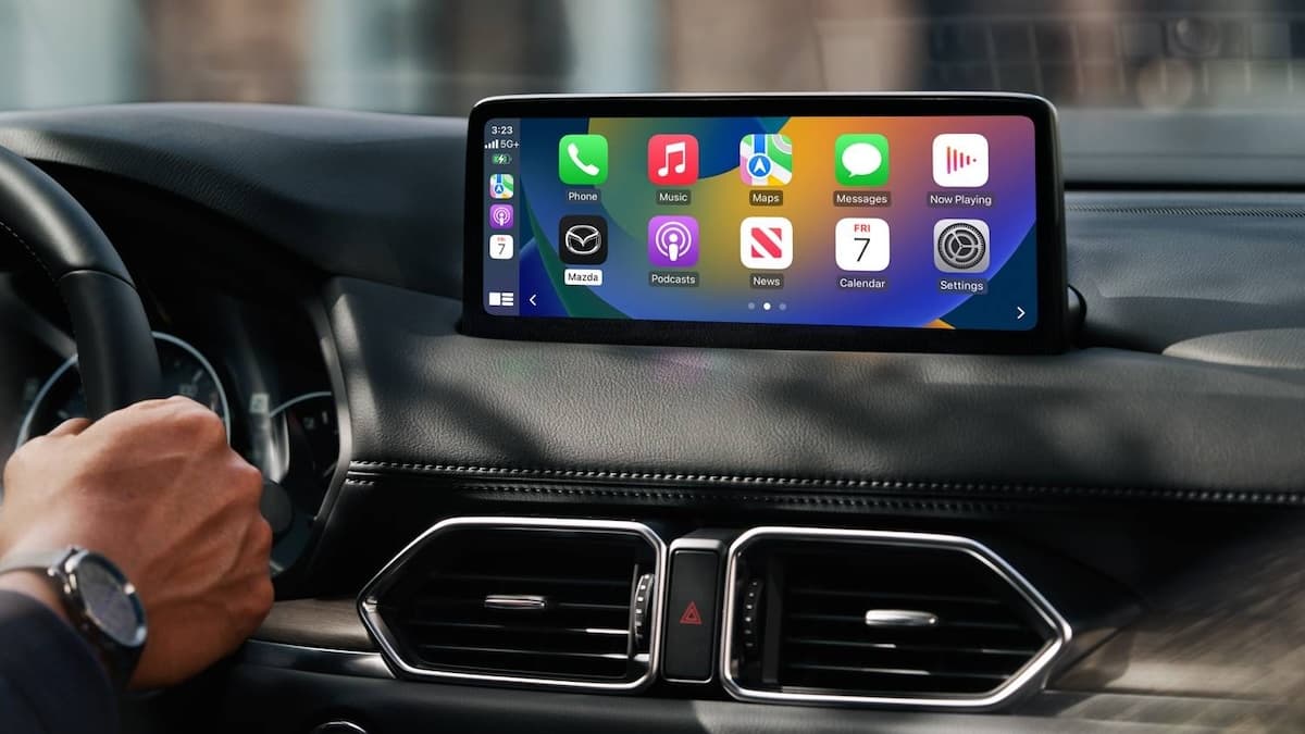 Apple CarPlay on a Mazda infotainment screen
