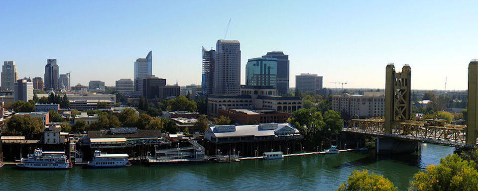 Mazda Dealer near Sacramento Sacramento River and city skyline