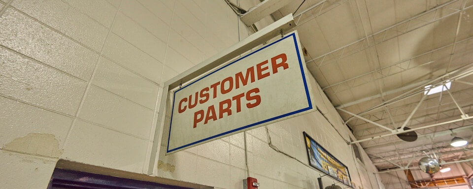 Ford Parts For Sale near Mobile Parts Center sign at AutoNation Ford Mobile service center