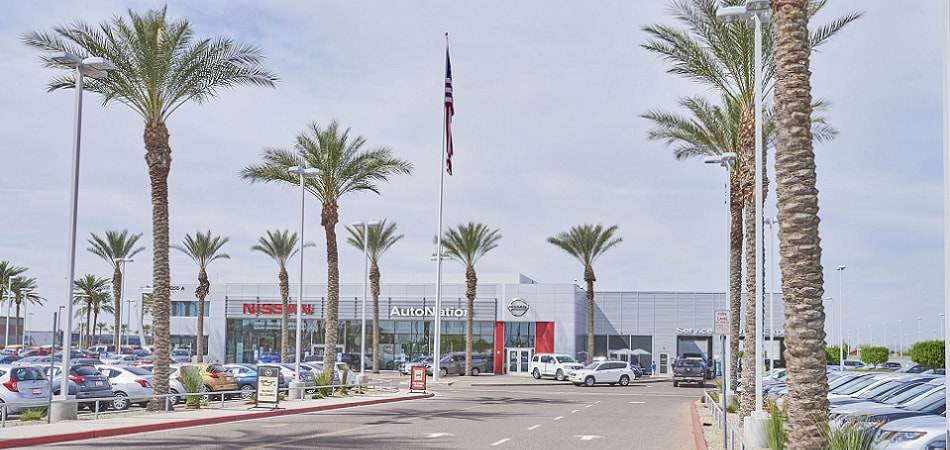Scottsdale Area Nissan Dealership Exterior view of Nissan Chandler Serving Scottsdale