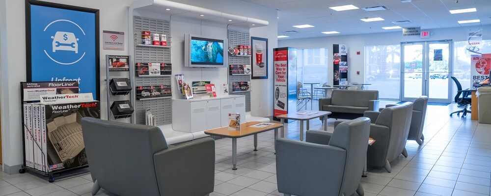 Coral Gables Nissan Dealership View of AutoNation Nissan Kendall in the Coral Gables area