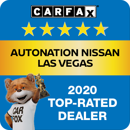 AutoNation Nissan Las Vegas Recognized as a CARFAX Top-Rated Dealer 2020 CARFAX Top-Rated Dealer badge